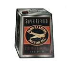 Placa Decorativa Mdf Lata Quadrada 45x30cm Avião Motor Preta