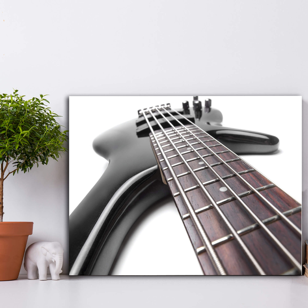 Placa Decorativa MDF Música Guitarra Preta 30x40cm