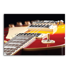 Placa Decorativa MDF Música Guitarra Vermelha 30x40cm