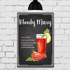 Placa Decorativa MDF Receitas de Drink Bloody Mary