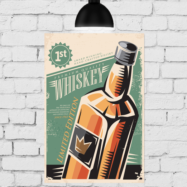 Placa Decorativa MDF Whiskey