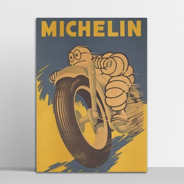 Plaque Métal Vintage Michelin – Décoration Murale 20x30cm – Style Industriel