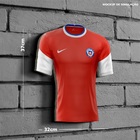 Placa Decorativa Modelo Camiseta Seleções Chile 2021 Pdcsel01