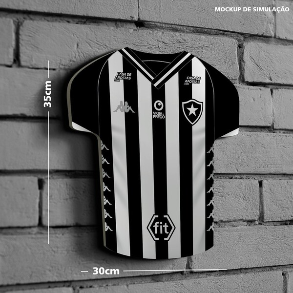 Placa Decorativa Modelo Camiseta Tema Times Brasileiros - Bot
