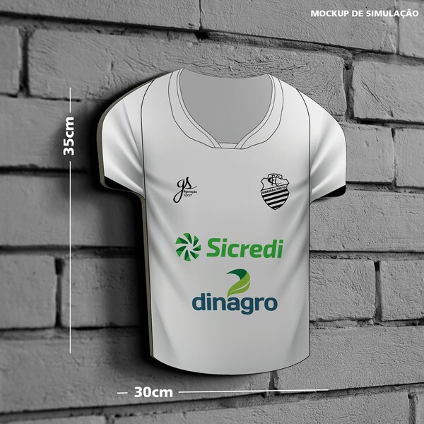 Placa Decorativa Modelo Camiseta Tema Times Brasileiros - Com
