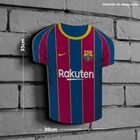 Placa Decorativa Modelo Camiseta Tema Times Internacionais -