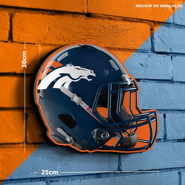 Placa Decorativa Modelo Capacete Tema Futebol Americano - Den