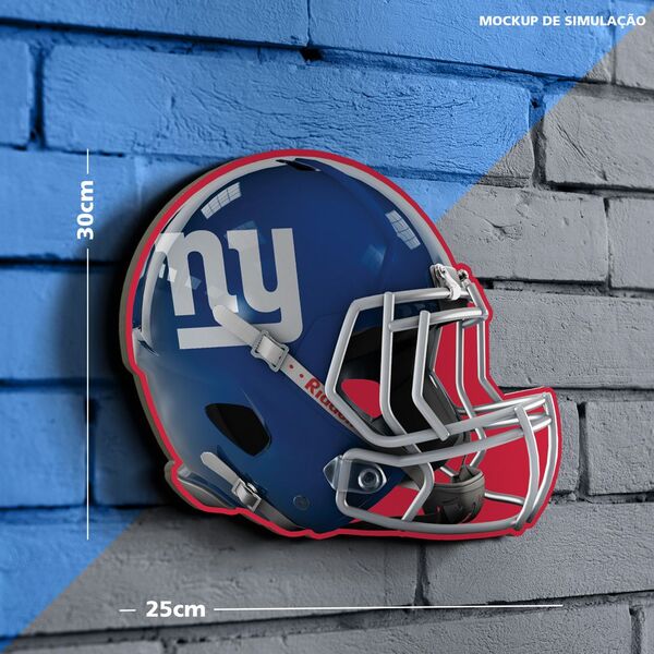 Placa Decorativa Modelo Capacete Tema Futebol Americano - New