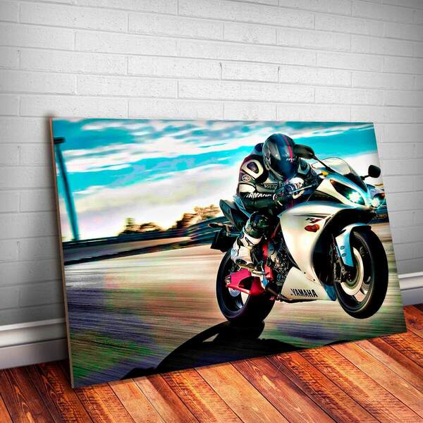 Placa Decorativa Motos 5 Mdf 30x45cm