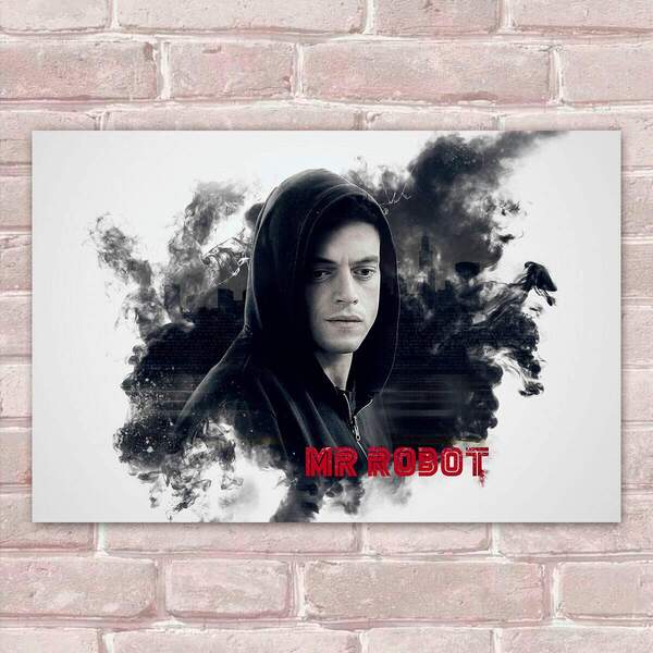 Placa Decorativa Mr Robot 8 Mdf 30x45cm