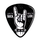 Placa Decorativa Música Palheta Rock Recorte 20x30 Cm