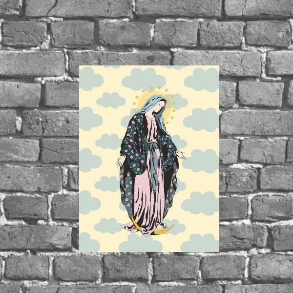 Placa Decorativa Nossa Senhora Das Graças 18x27cm