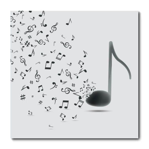 Placa Decorativa - Notas Musicais - 1578plmk