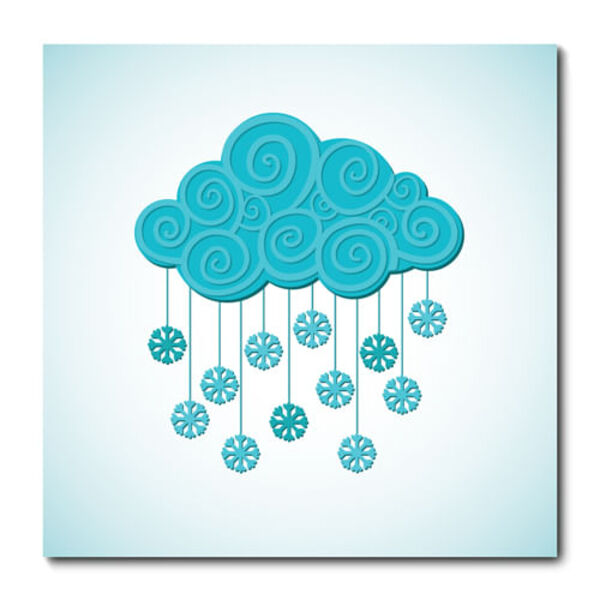 Placa Decorativa - Nuvem Azul - 1415plmk