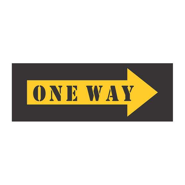 Placa Decorativa One Way 10x30 Cm Preto