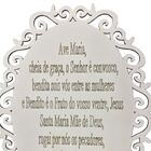 Placa Decorativa Oracao Ave Maria Com Arabesco 25x19 Mdf 3mm