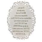 Placa Decorativa Oração Coragem Com Arabesco 25x19 Cm Mdf Bra