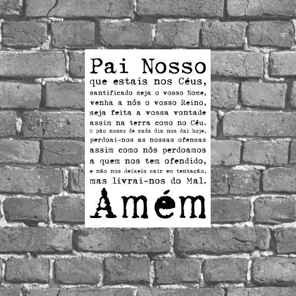 Placa Decorativa Oração Pai Nosso 18x27cm