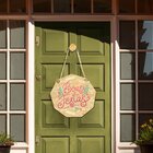 Placa Decorativa Osb Com Corda Sisal Natal Boas Festas - 25x2