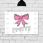 Placa Decorativa para Quarto de Menina Princesa Laço