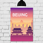Placa Decorativa para Sala MDF Cidades Beijing 30x40cm