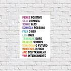 Placa Decorativa Pense Positivo 18x27cm