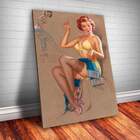 Placa Decorativa Pin-up Costureira Mdf 20x30cm