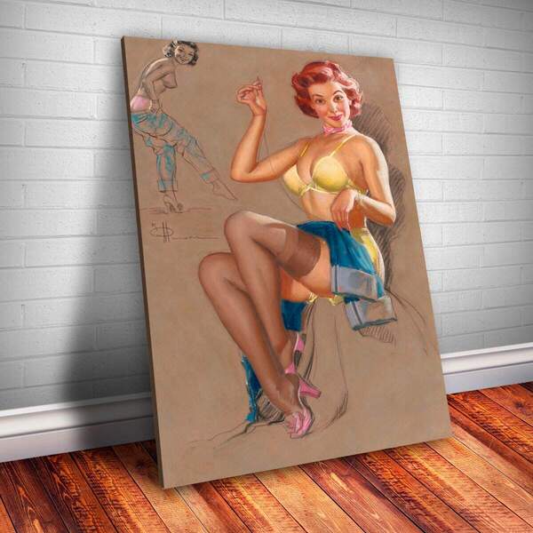 Placa Decorativa Pin-up Costureira Mdf 20x30cm