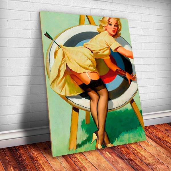 Placa Decorativa Pin-up Dardos Mdf 20x30cm