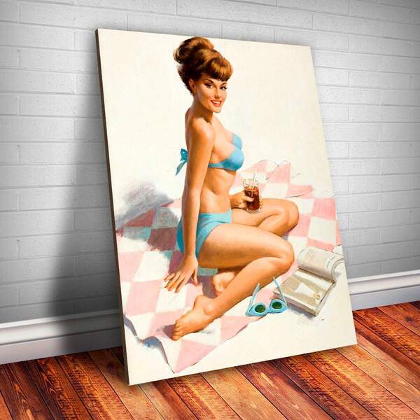 Placa Decorativa Pin-up Livros 2 Mdf 30x45cm