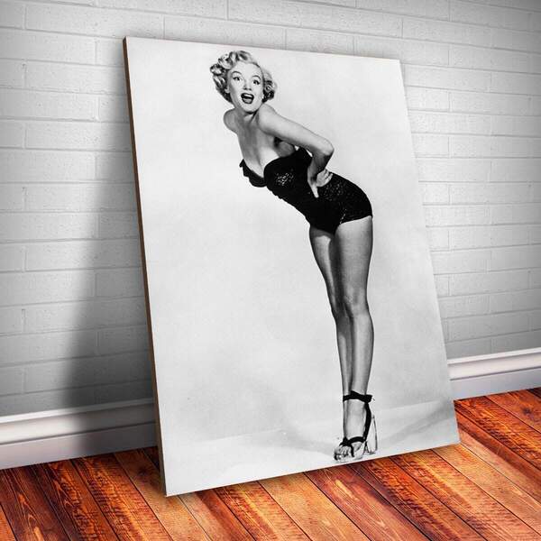 Placa Decorativa Pin-up Preto E Branco Mdf 30x45cm