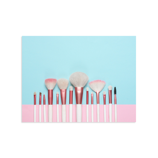 Placa Decorativa Pincéis de Maquiagem 20x30cm