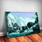 Placa Decorativa Pixel Art Paisagem 1 Mdf 30x45cm