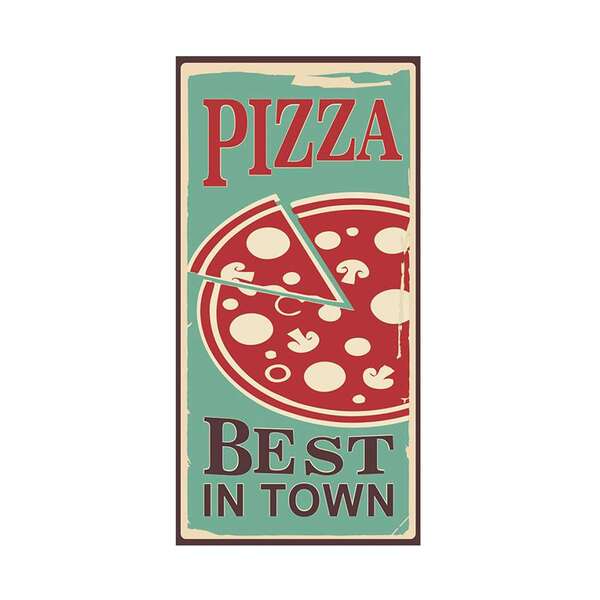 Placa Decorativa Pizza Best Verde