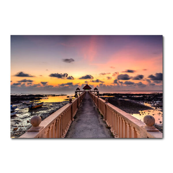 Placa Decorativa - Ponte - Anoitecer - 1280plmk