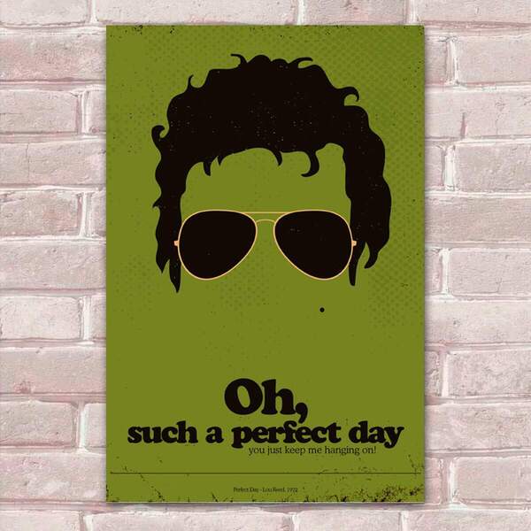 Placa Decorativa Pop Art 66 Lou Reed Mdf 20x30cm