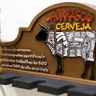 Placa Decorativa Porta-espetos - Churrasco E Cerveja