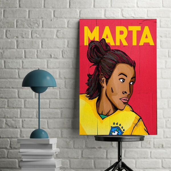 Placa Decorativa Poster Esporte Futebol - Jogadora Famosa Fut