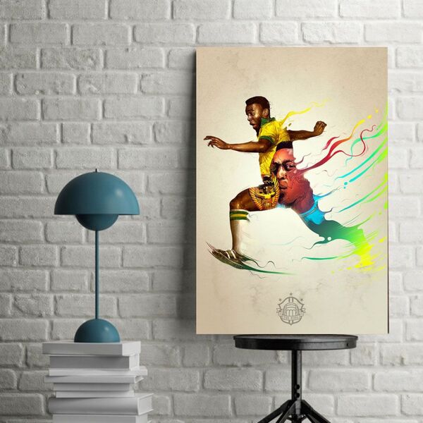 Placa Decorativa Poster Esporte Futebol - Pelé Fut-001