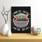Placa Decorativa Poster Filme Star Wars Desenho Baby Yo-da Da