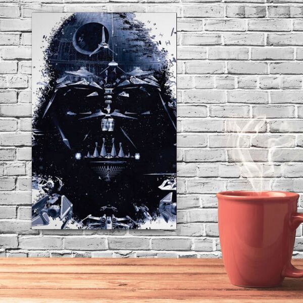 Placa Decorativa Poster Filme Star Wars - Preto E Branco Sw-0