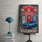Placa Decorativa Poster Tema Carro - Posto De Gasolina Pdcm-0