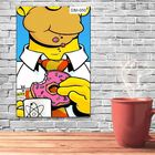 Placa Decorativa Poster The Simpsons Homer Comendo Rosquinha