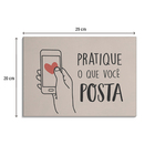 Placa Decorativa Frase Pratique O Que Você Posta Branco 20x29cm