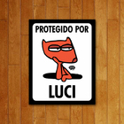 Placa Decorativa Protegido Por Luci