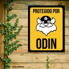 Placa Decorativa Protegido Por Odin