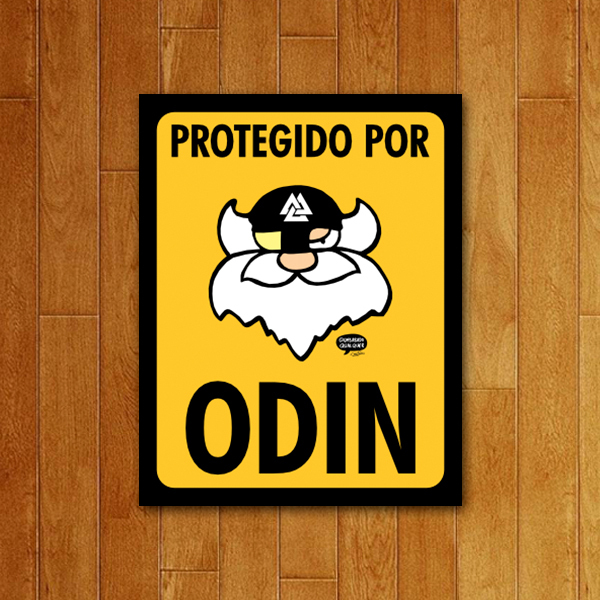 Placa Decorativa Protegido Por Odin