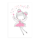 Placa Decorativa Quarto de Menina Fada Rosa 30x40cm