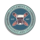 Placa Decorativa Redonda Gentlemen's Club - 25x25cm