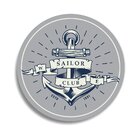 Placa Decorativa Redonda Sailor Club - 25x25cm